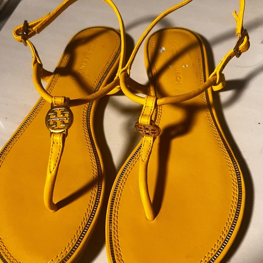 Tory Burch Yellow Sandals